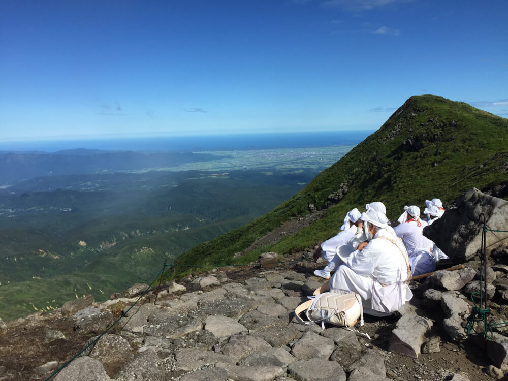 Yamabushi train on Mt. Gassan of the Dewa Sanzan under the guidance of Master Hoshino