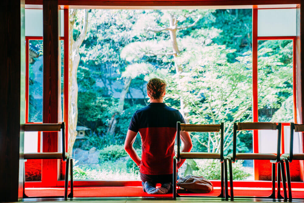 Zen meditation at Zenpoji Temple in Tsuruoka near the Dewa Sanzan