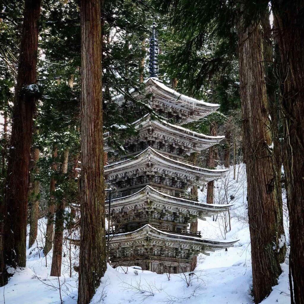 Mt. Haguro of the Dewa Sanzan in Winter