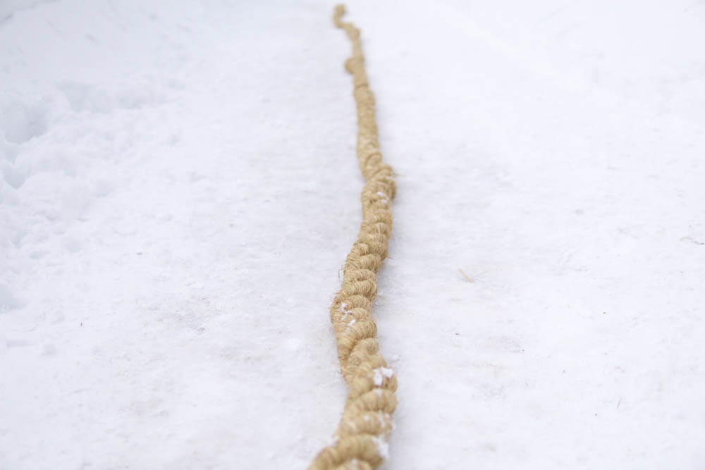 Part of the rope used for pulling the Otaimatsu Effigy of Soranki at the Shoreisai Festival on New Year's Eve at the top of Mt. Haguro