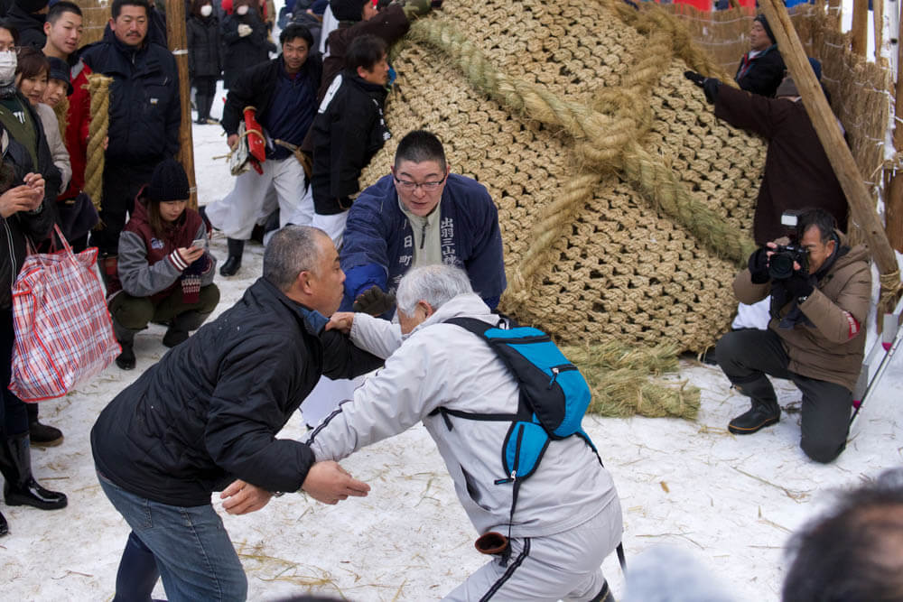 Sumo Wrestling during the Shoreisai Festival at New Year's on Mt. Haguro