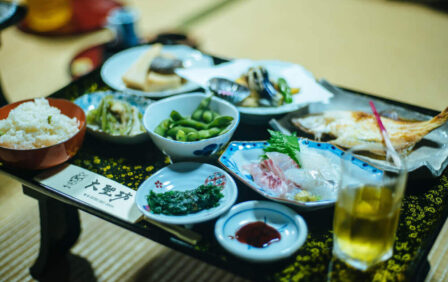 Dewa Sanzan Shojin Ryori at Daishobo, a Shukubo Pilgrim Lodge at the bottom of Mt. Haguro